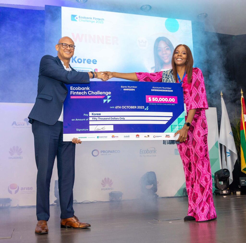 Koree remporte l’Ecobank Fintech Challenge 2023 l'Ecobank Fintech Challenge 2023