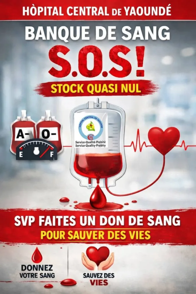 pénurie chronique aiguë de sang